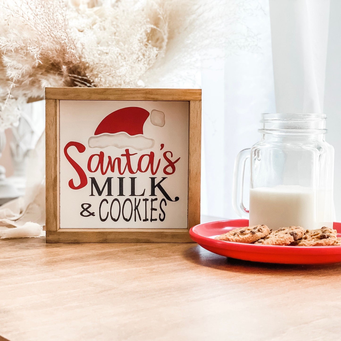 Santa’s Milk and Cookies Sign