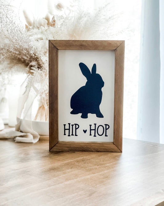 Hip hop bunny sign. Perfect for Easter decor or spring decor.