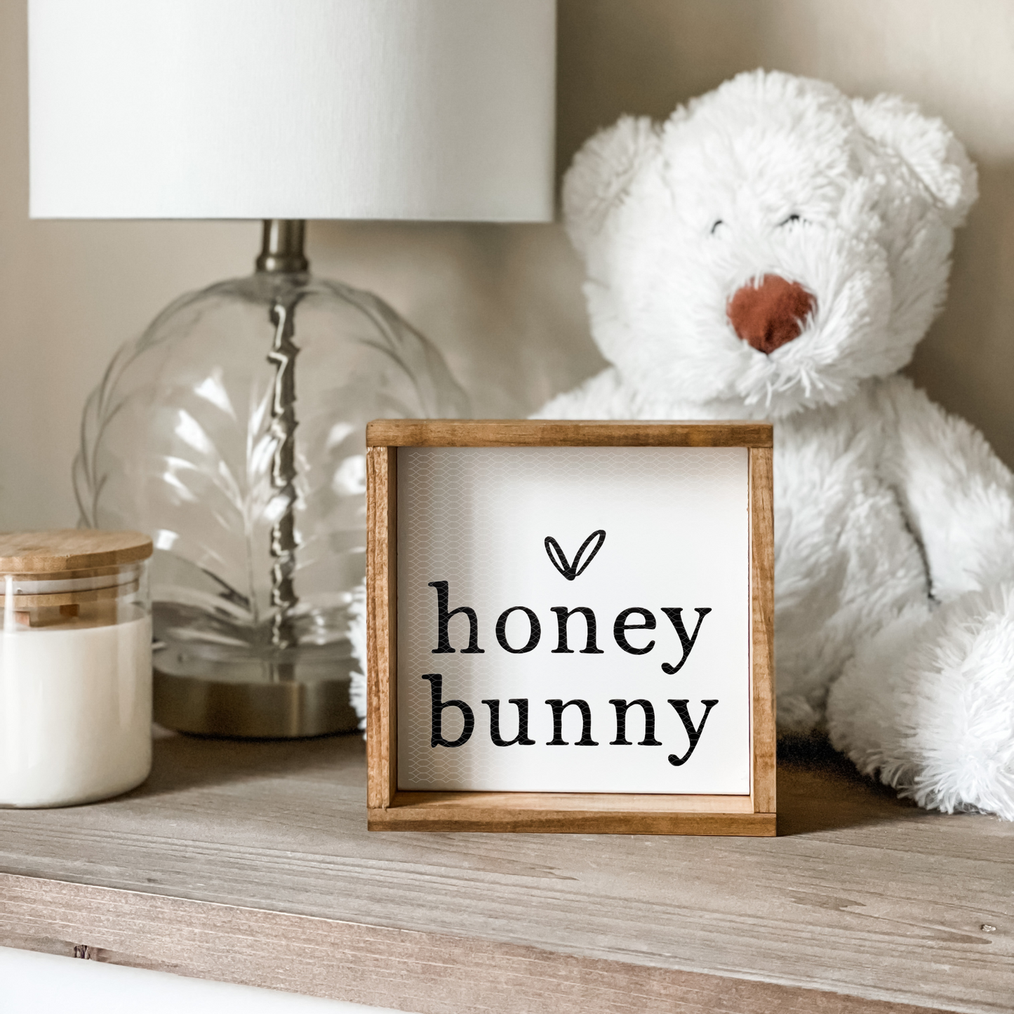 Honey bunny sign. Nursery decor.