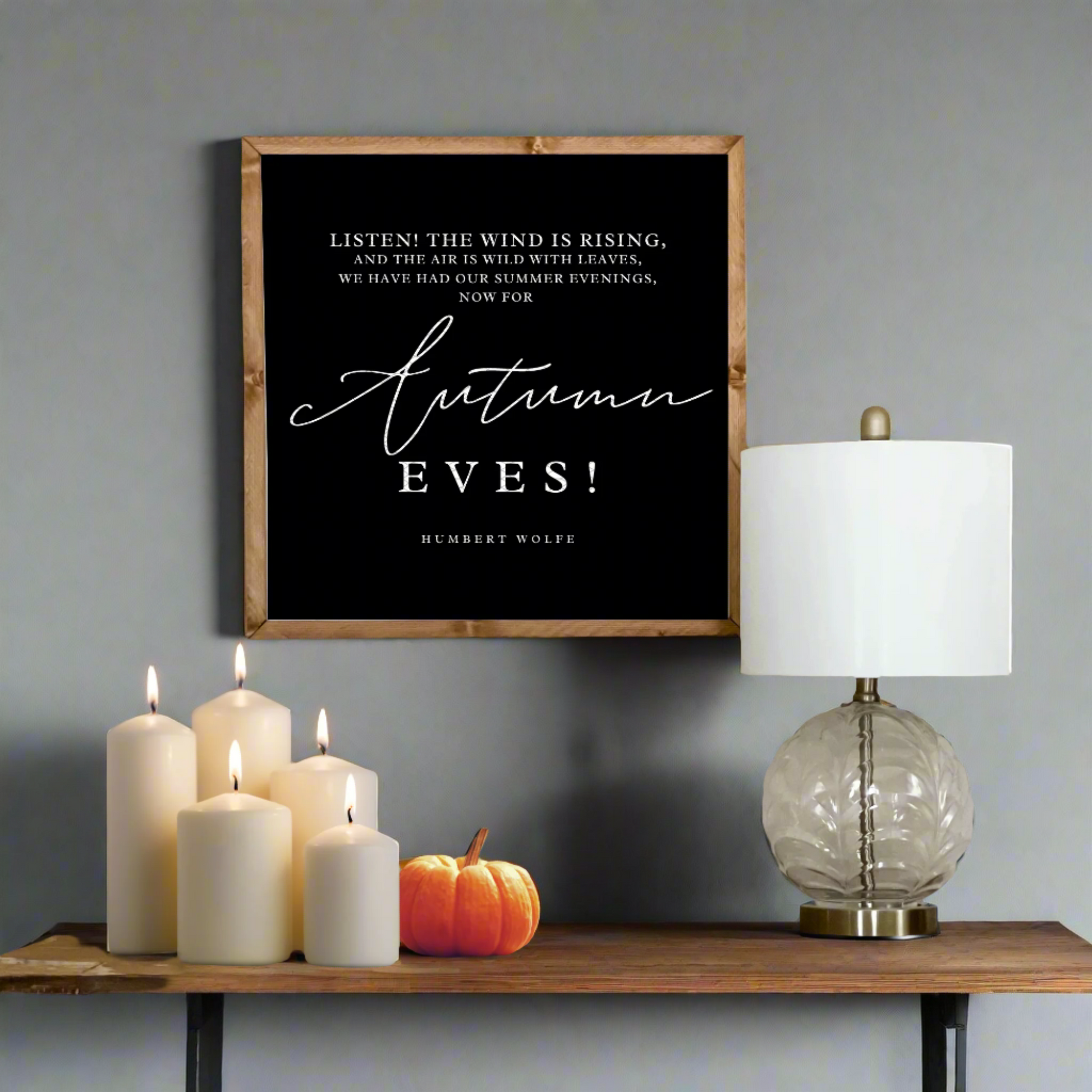 Autumn Eves sign. Fall wall decor.