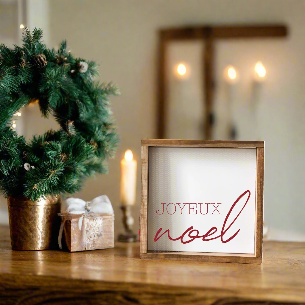 Joyeux Noel sign.