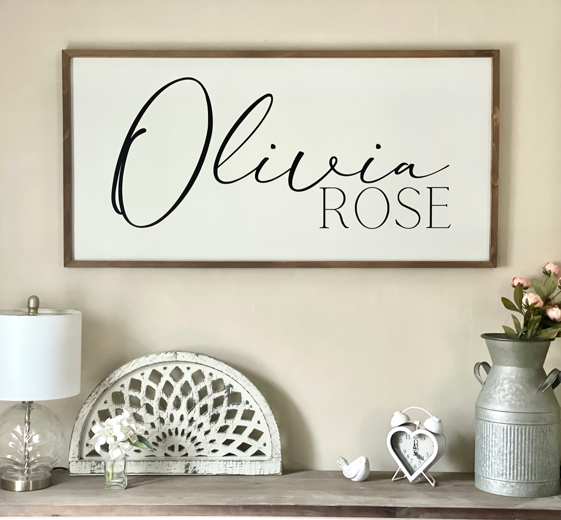 Personalized name sign. Nursery wall decor.