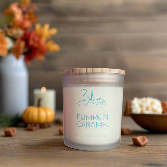 Pumpkin Caramel candle made with a natural blend of coconut soy wax.