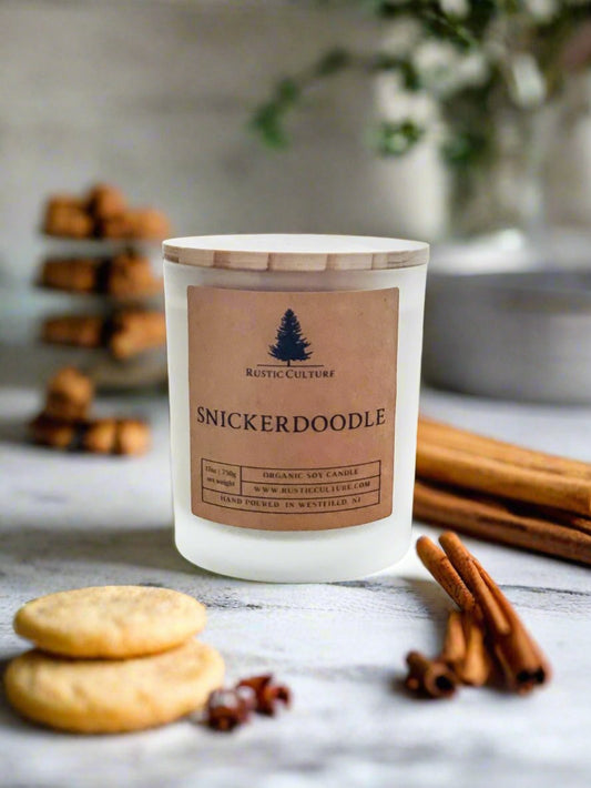 Snickerdoodle candle. Fun cookie scented candle for the holidays.