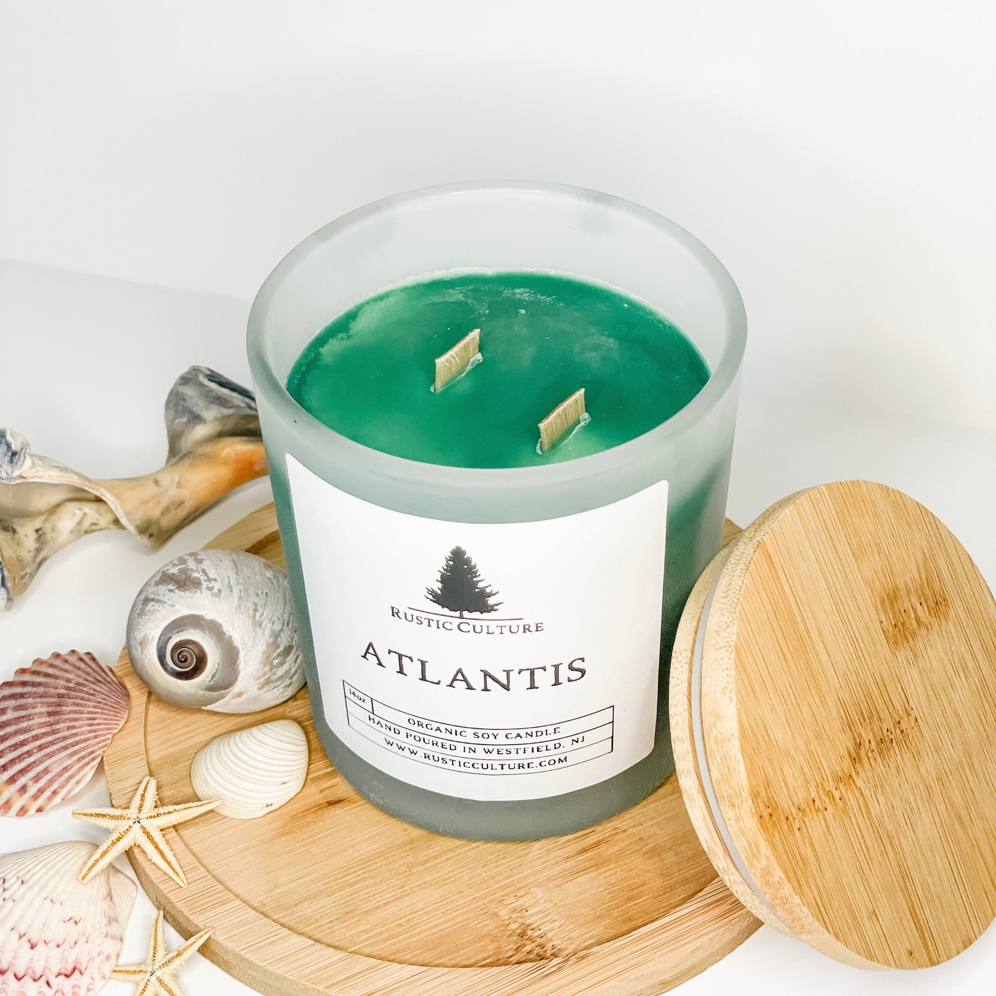 Atlantis candle. Ocean scented candle.