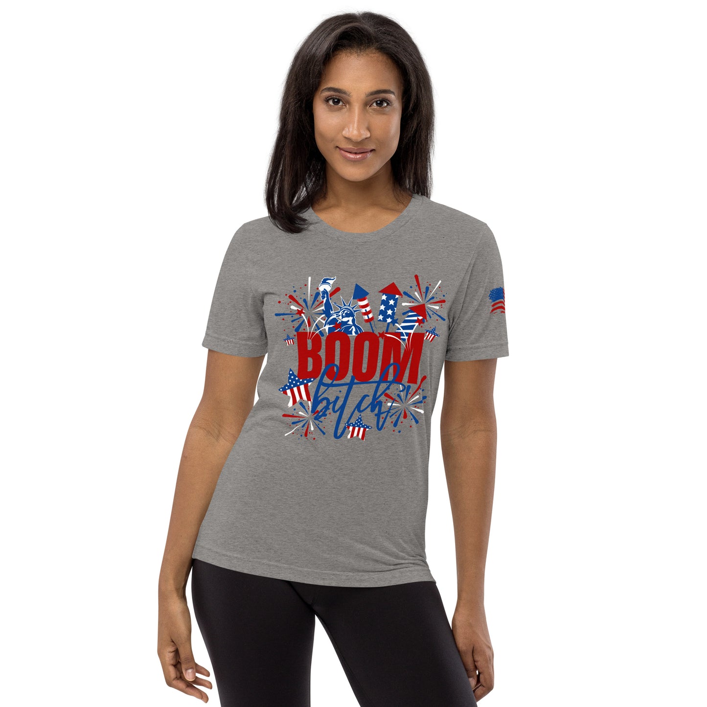 Boom Bitch Red, White and Blue Patriotic T-Shirt