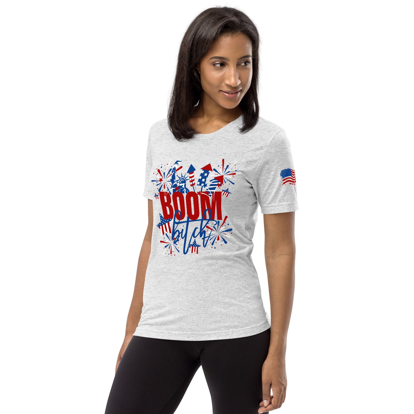 Boom Bitch Red, White and Blue Patriotic T-Shirt