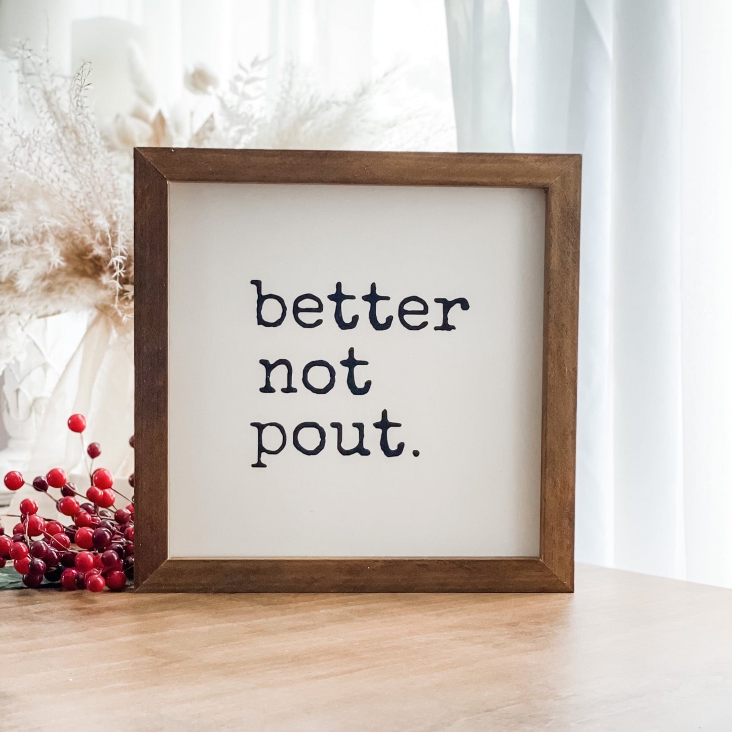 Better not pout Christmas wall decor