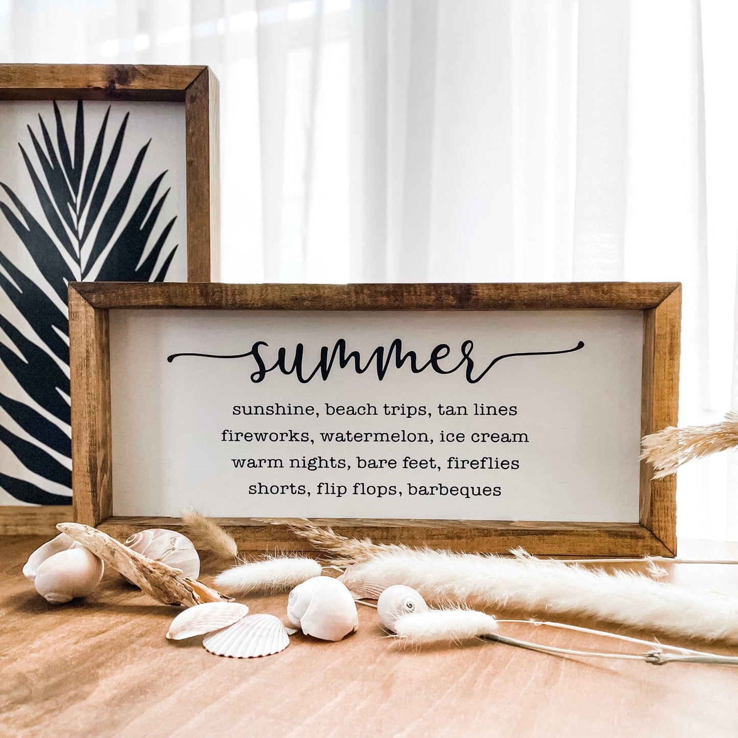 Summer list sign, summer wall decor, beach house wall decor.