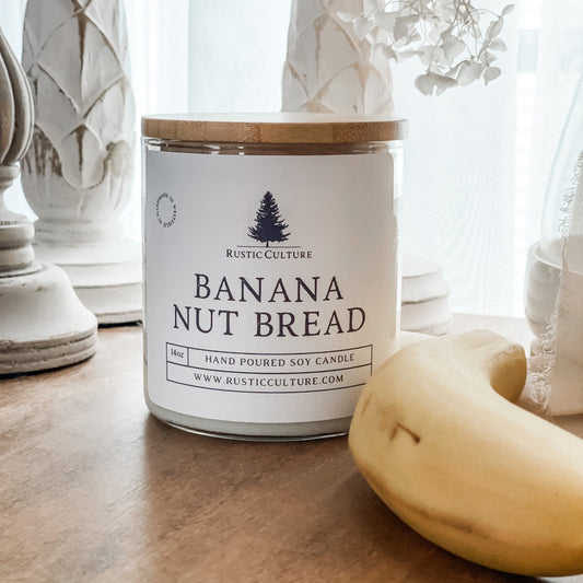 Banana Nut bread soy candle.