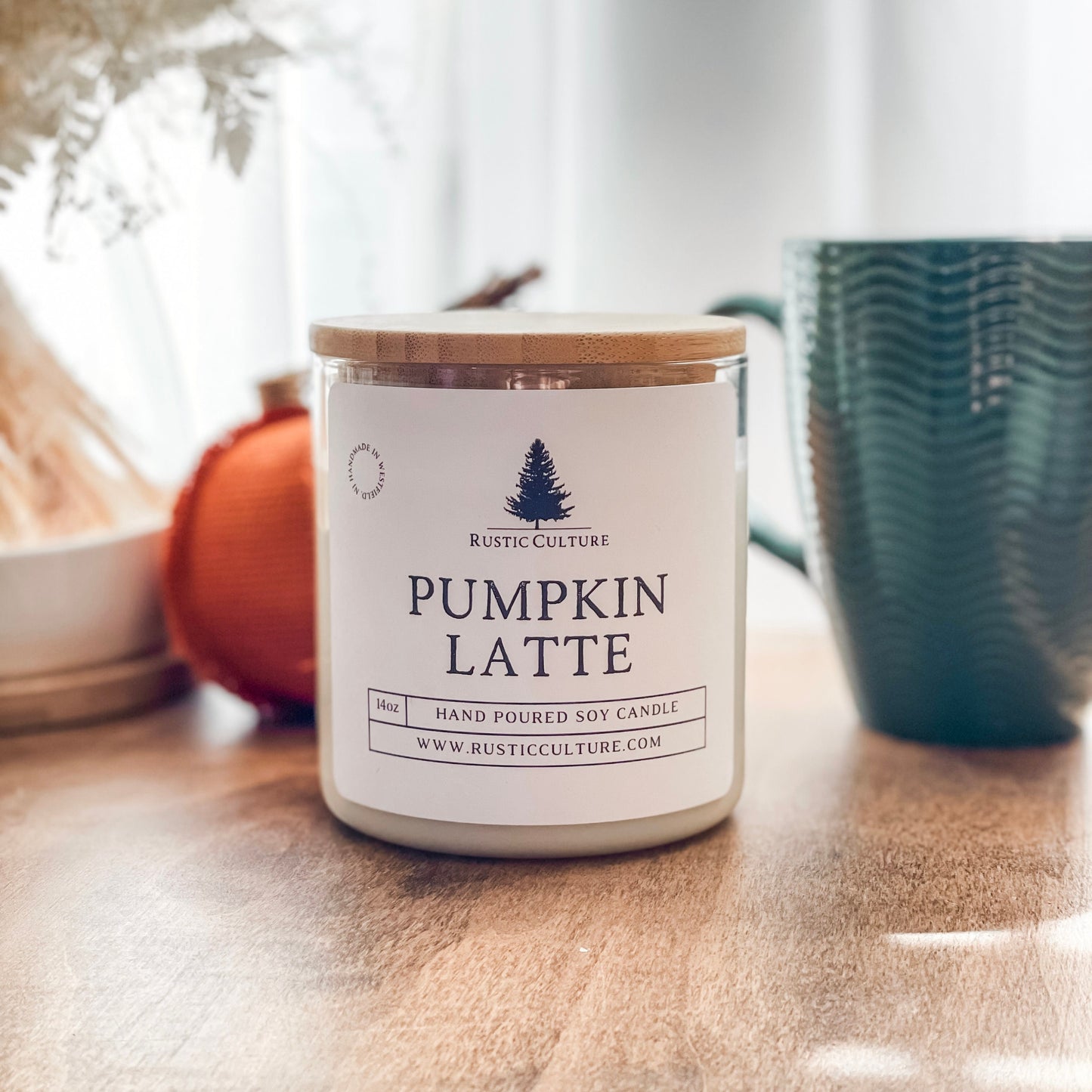 Pumpkin latte soy candle.