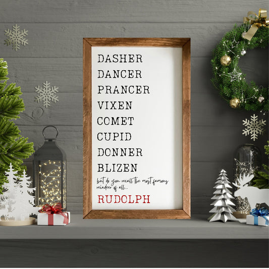 Santa’s Reindeer List Sign