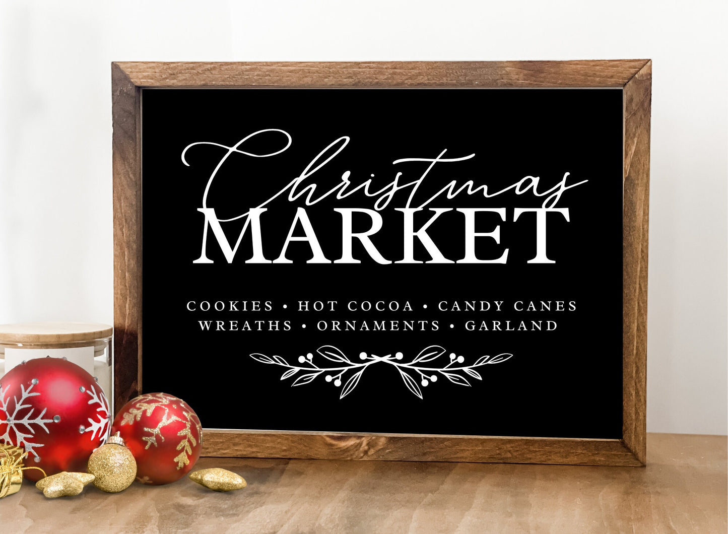 Christmas Market sign. Christmas wall decor